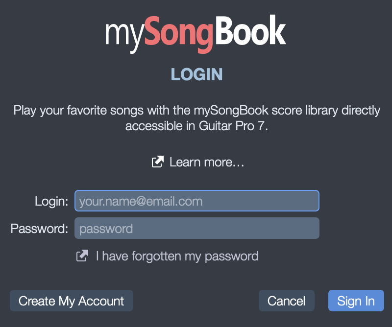 mSB - Download your free mySongBook Player – Support