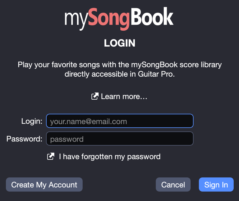 mSB - Download your free mySongBook Player – Support