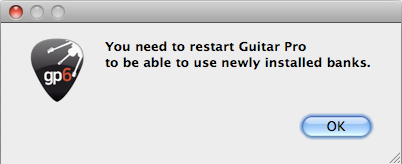 guitar pro 6 soundbanks installed but not working